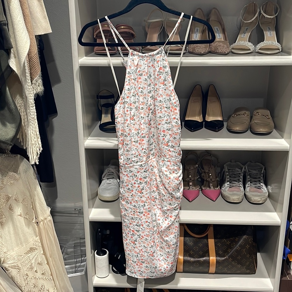 Abercrombie floral mini high neck dress